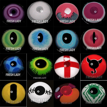 Liangguo Fresh Lady Cat Green Eye Halloween Cosplay Colored Lenses