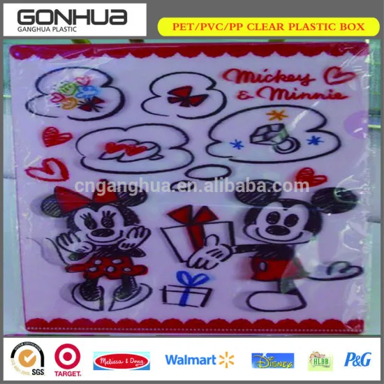 Japan promotional Happy Birthday Mickey Minnie Mouse printed simple L shape types of plastic folders office stationary