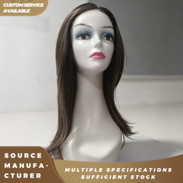Brown Highlight Layered Medium Straight Lace Front Wig