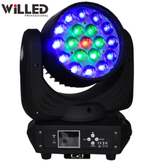 Mac Aura 19x15W Zoom LED Moving Head Lights for Disco, Night Club, Events, and Stages