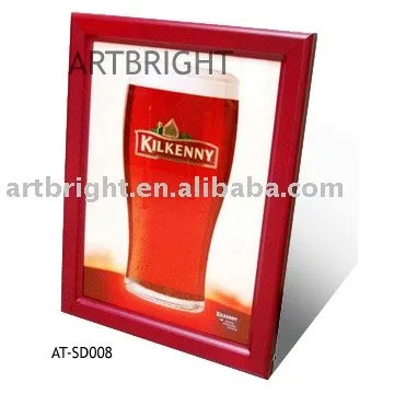 Extreme thin LED display with flip-open frame