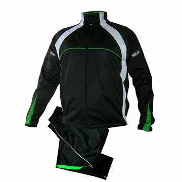 High-quality Men's Tracksuits, 100% Polyester, Contrast Piping, OEM/ODM Orders are Welcome