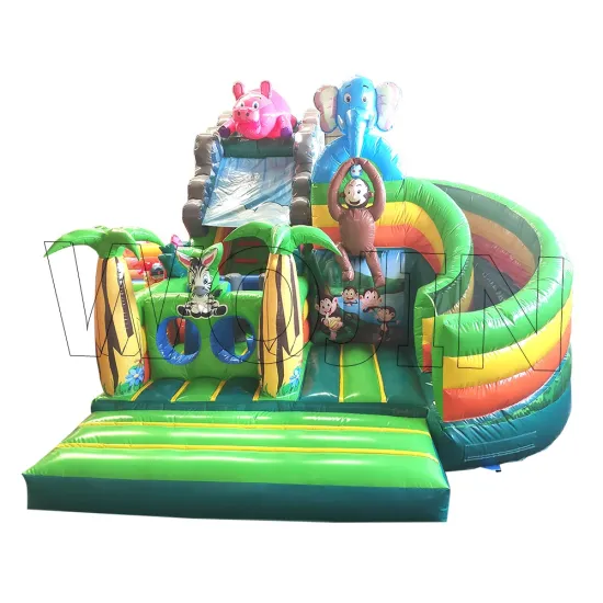 High Quality Jungle Inflatable Bouncy Castle Slide Combo for Sale