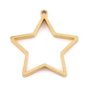 304 Stainless Steel Open Back Bezel Pendants - Pandahall Star Collection