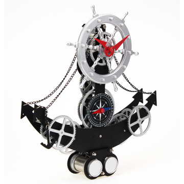 Anchor Shape Gear Desktop Clock