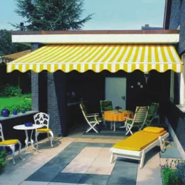 Retractable arms awning sunshine protection