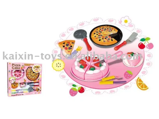 1086659 EN71 Apporval Kitchen Play Toys Pizza & Cake Play Set