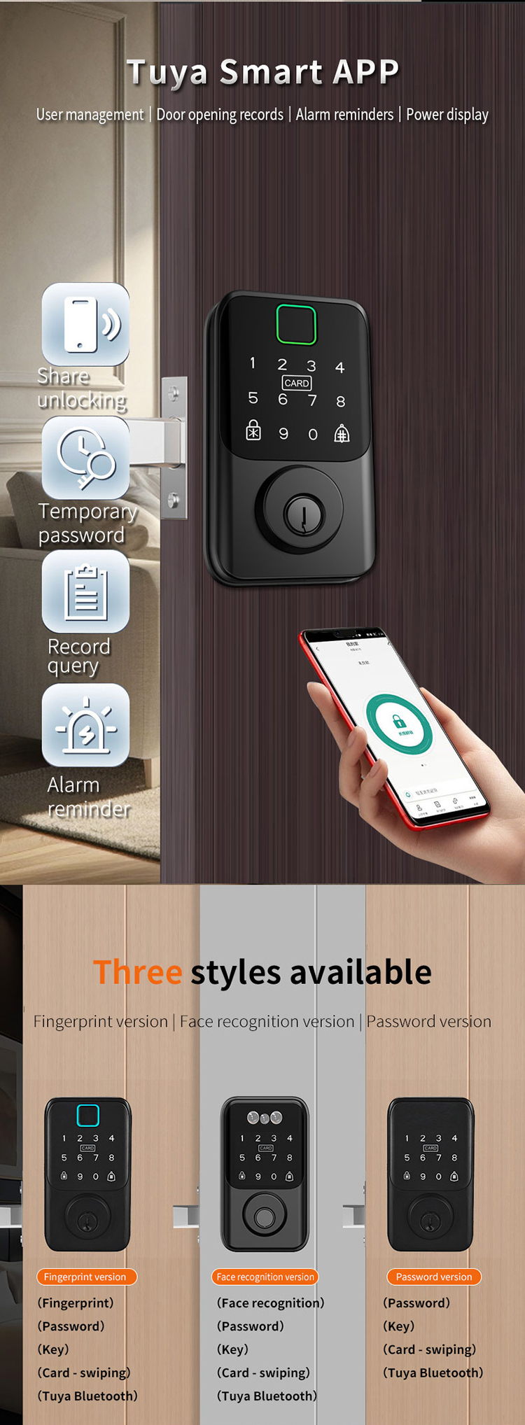 face Deadbolt lock