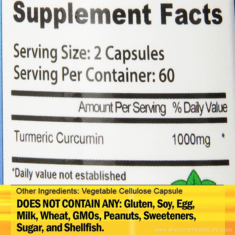Turmeric Curcumin Black Pepper Extract Turmeric Supplement