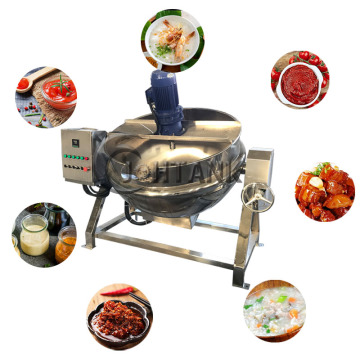 Industrial Jam Cooker: Stainless Steel Electrical Heating Steam Gas Mixer Jacket Pot Jacketed Kettle
