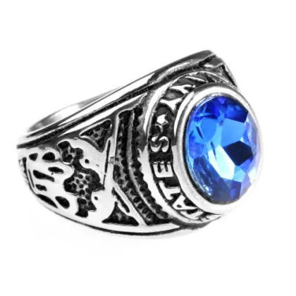 Black Diamond Semi-Precious Stone Gold Ring