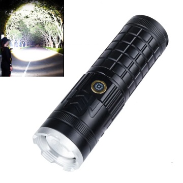 Long-Range 100,000-Lumen USB-C Rechargeable Tactical LED Flashlight with Zoom Function