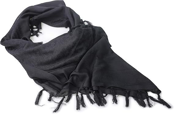 Luxns Military Shemagh Tactical Desert Scarf / 100% Cotton Keffiyeh Scarf Wrap for Men And Women