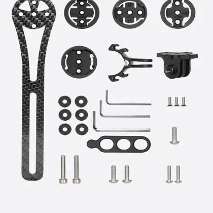 Carbon Fiber Bicycle Computer holder MTB Road Bike Integrated Handlebar Computer Stopwatch Mount  For Garmin / Cateye / Bryton