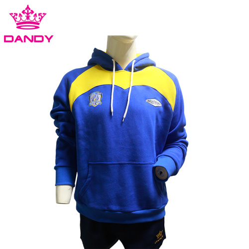 ሰማያዊ የጥጥ loርጦ ማውጣት hoodies