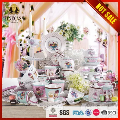 Elegant design tea mug set ceramic