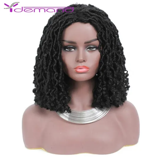 Soft Goddess Gypsy Faux Locs Wigs Synthetic Fiber Afro Dread Twist Distressed Crochet Hair Wavy Mermaid Dread Locks Y Demand