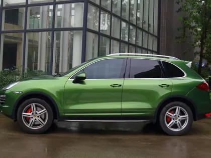 metallic gloss mamba green car wrap vinyl