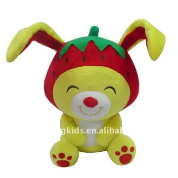 Colorful Strawberry shaped Rabbit Plush Toy