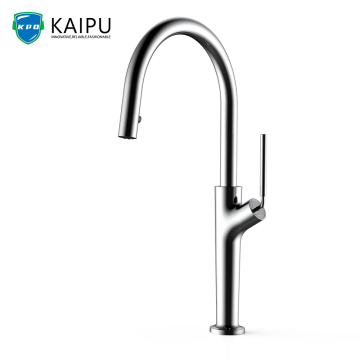 Chrome Kitchen Mixer with Pulled Out Head