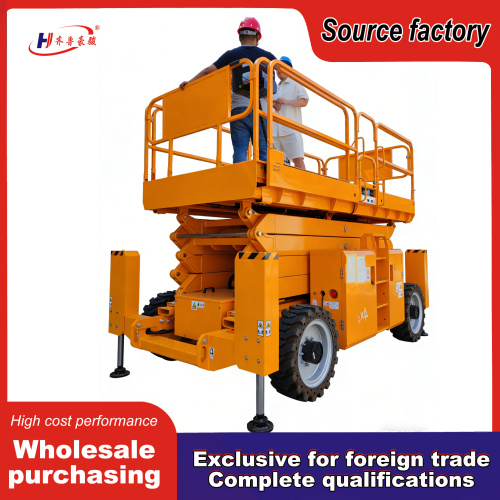 Élévateur à ciseaux tout-terrain durable pour les applications extérieures