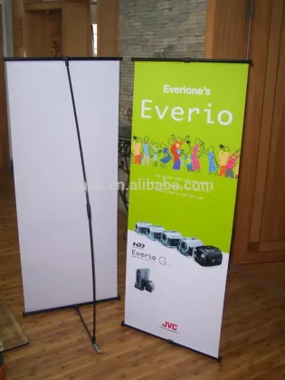 Economic Carbonized pole L Banner stand