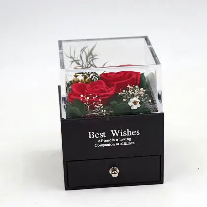 Acrylic Box Preserved Flowers - Eternal Blooms Encased