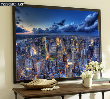 Beautiful Big City Night Overlooking View Canvas Print