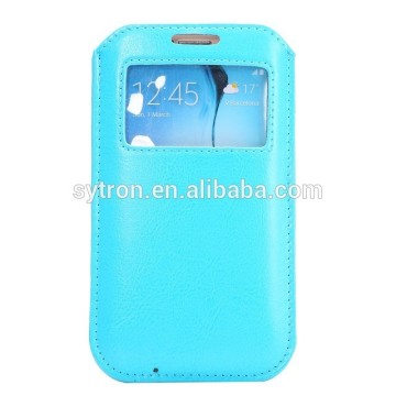 custom design universal leather case for 6 inch mobile phone