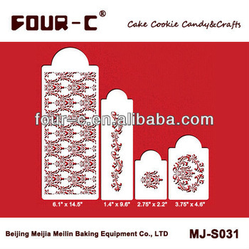 Filigree Damask Stencil for Cake Decorating Side Decor
