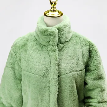 fashionable fur coat jacket