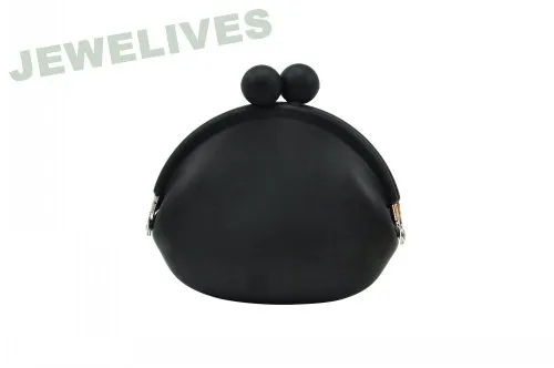 Sgs Waterproof Silicone Pop Black Coin Bag In Hot Selling 