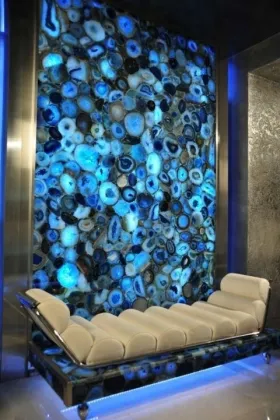 Background Wall Design Blue Agate Panel