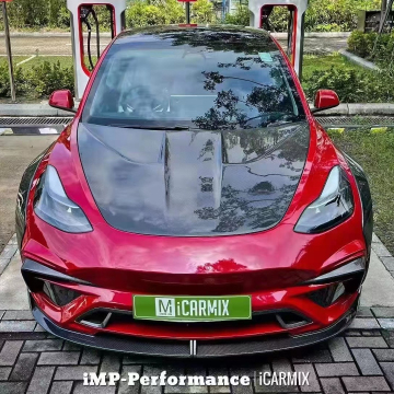 Tesla Model 3 szeroki zestaw do ciała - Style IMP przednie i tylne spoilery zderzaka