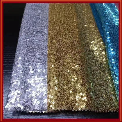 Knitted sequins embroidery