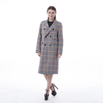 Thousand Birds Lattice Cashmere Winter Coat