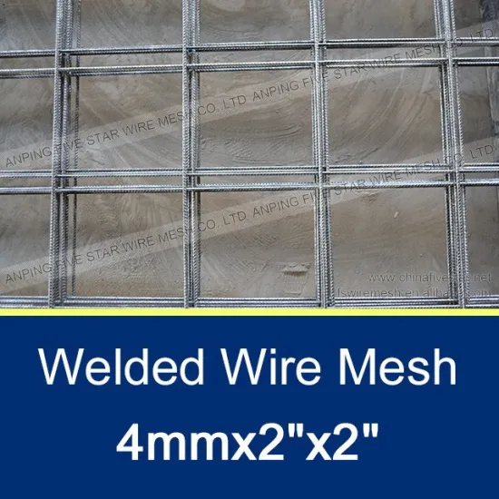 4mmx2"x2" Ribbed Concrete Construction Wire Mesh