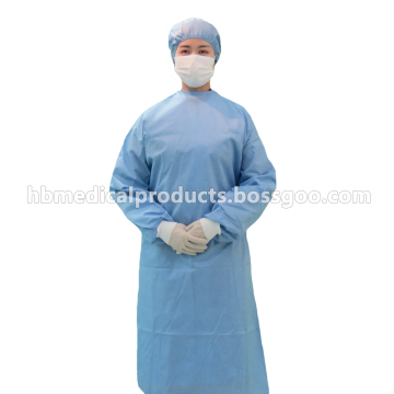Disposable nonwoven fabric surgical gown