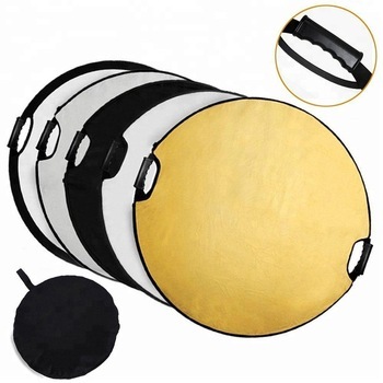 Professional 5 Inch/160 cm 24 Inch Collapsible Multi-Disc Light Reflector with Handles