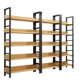 Modern Multi-layer Display Racks - Industrial Office Bookshelf with Baffle