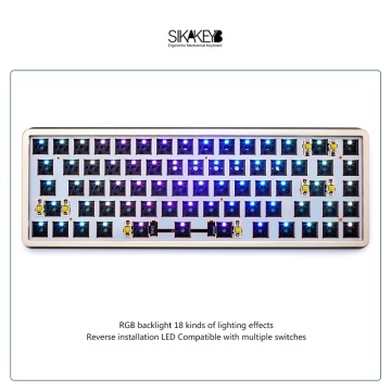 Sikakeyb Castle SK3 RGB Backlit DIY Kit Papan Kekunci Mekanikal - Jualan Panas Ketibaan Baru 65% CNC Aluminium Metal Case