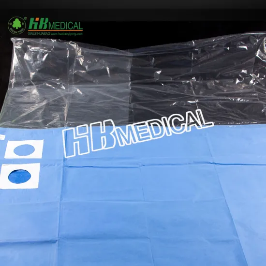 Disposable surgical drape with SM reinfored piece