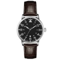 Man Black Watch Design minimalista impermeável 50m