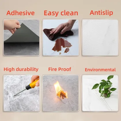 Marble Plastic Flooring Sheet - Cheap Slat Stone Plastic Composite Floor