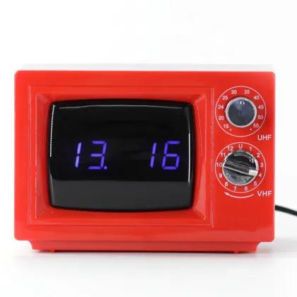 Red Digital TV Alarm Table Clocks