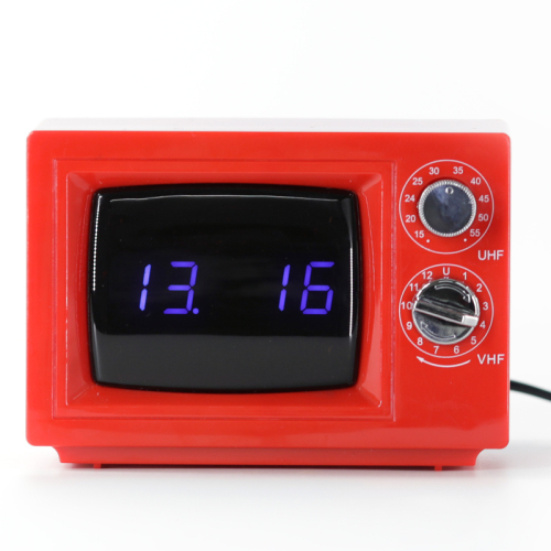 TV Digital Alarm Red Table Clocks