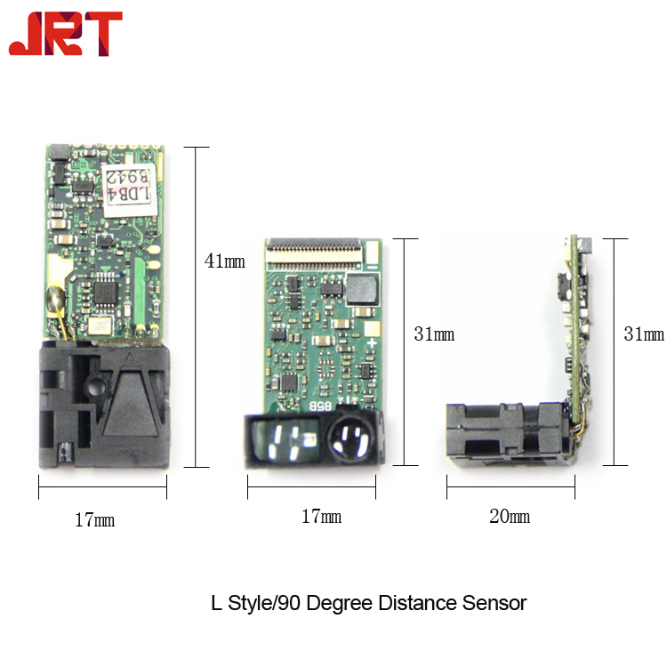 L Style 90 Degree Laser Distance Sensor Size