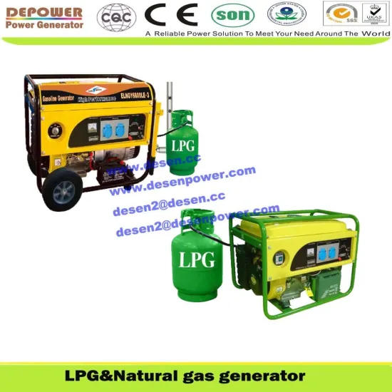 Portable small 6KW 6KVA gas generator set