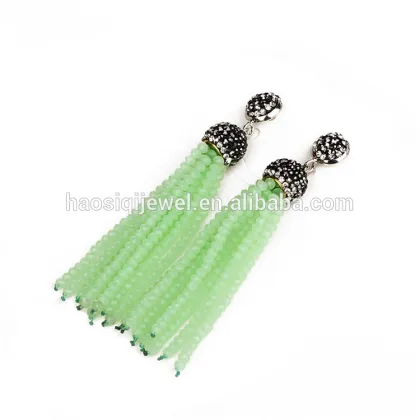 golden crystal beaded earrings cheap hoop earrings for girls