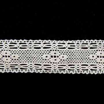 Beige Cotton Thread Lace, Measures 2.7cm, Customized Colors are Accepted